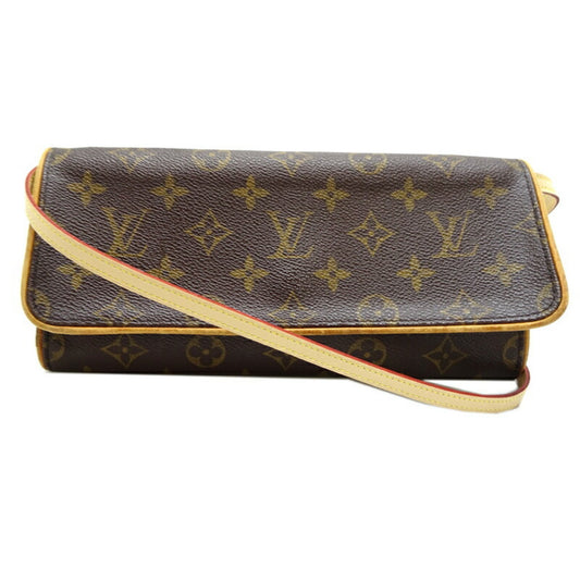Louis Vuitton Twin, Brown, Canvas, shoulder