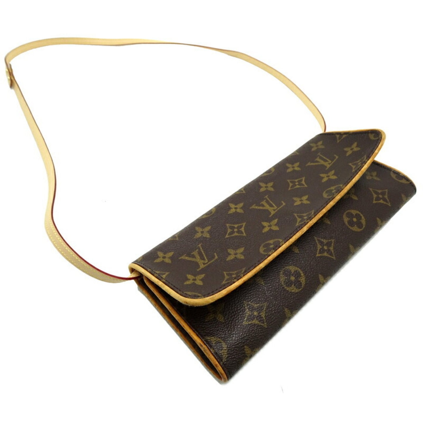 Louis Vuitton Twin, Brown, Canvas, shoulder