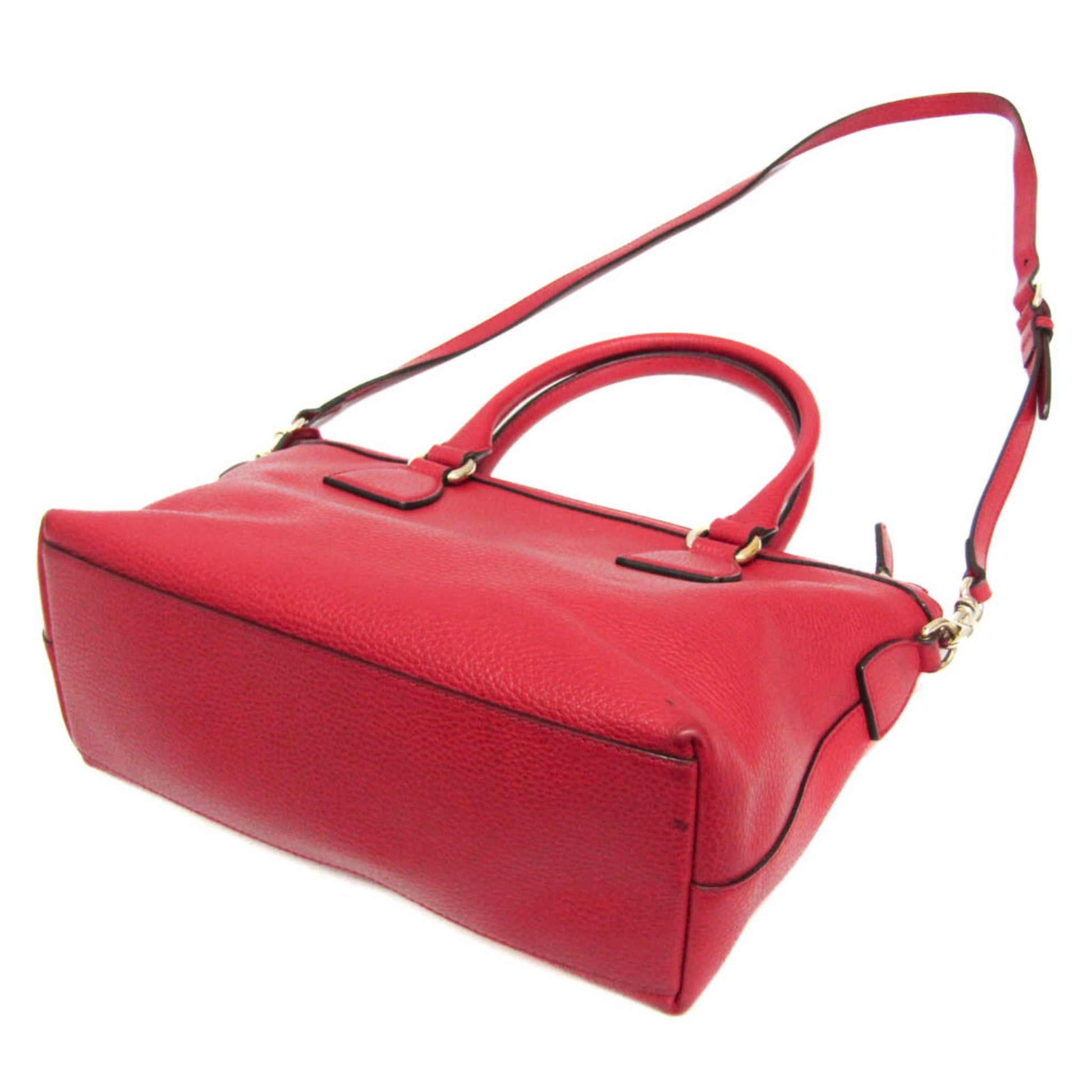 Gucci Interlocking G, Red, Leather, shoulder