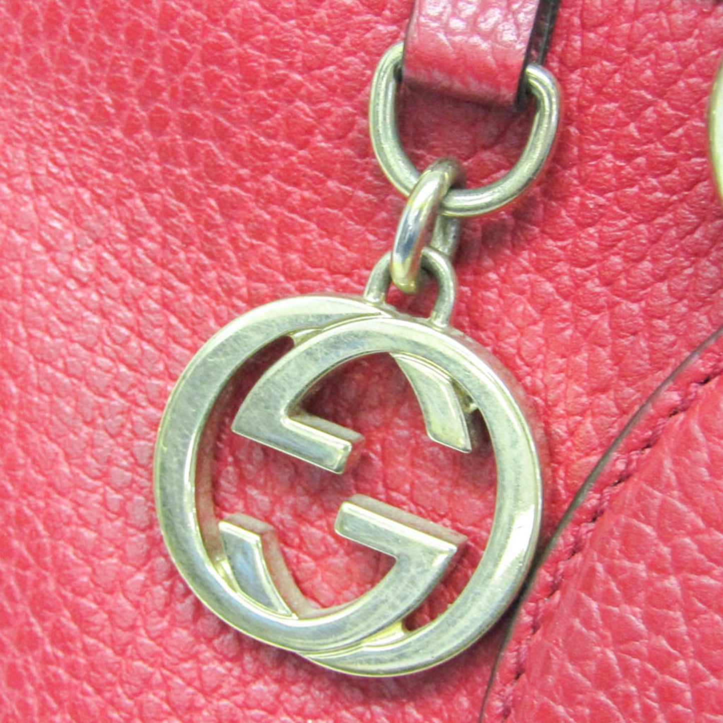 Gucci Interlocking G, Red, Leather, shoulder