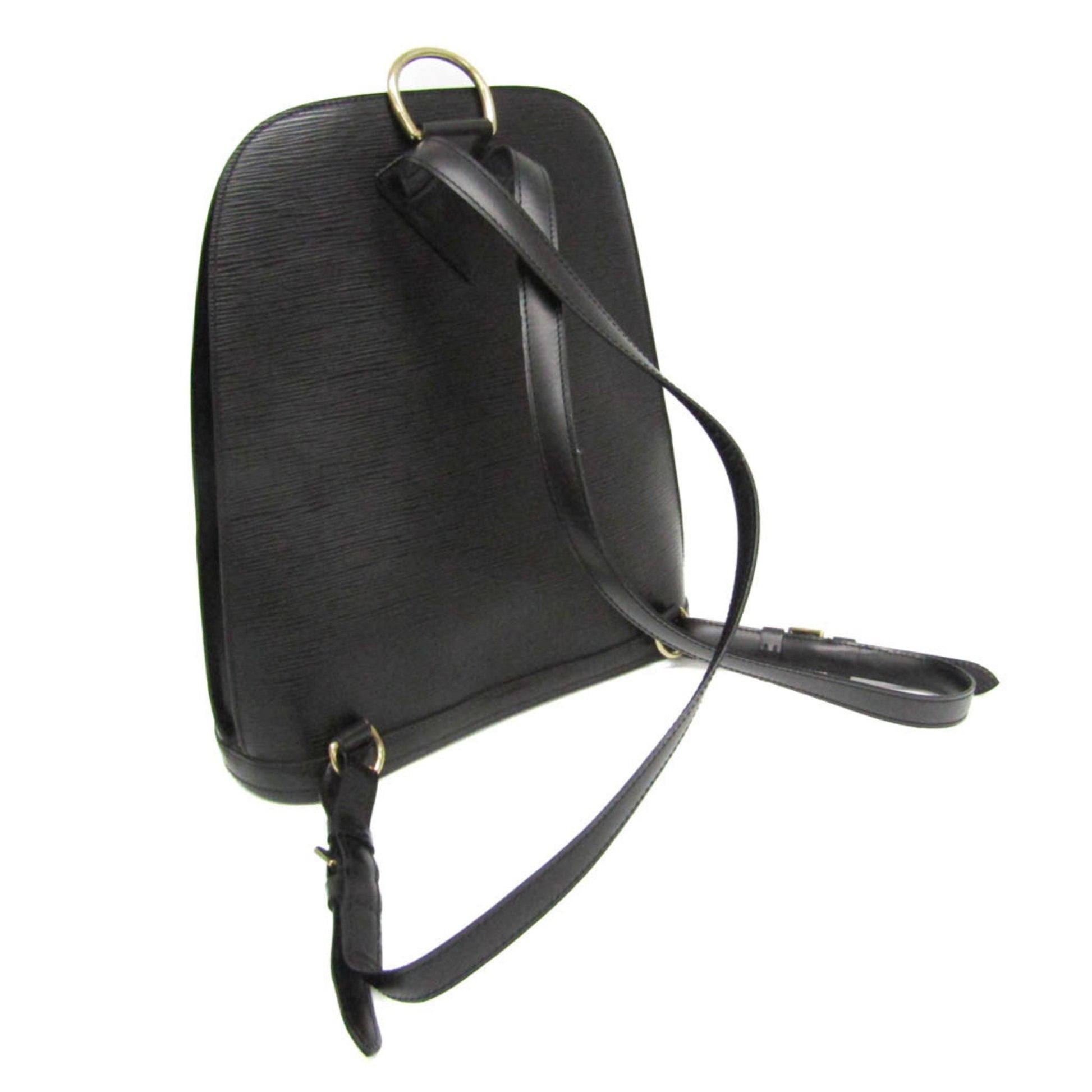 Louis Vuitton Gobelins, Black, Leather, backpack