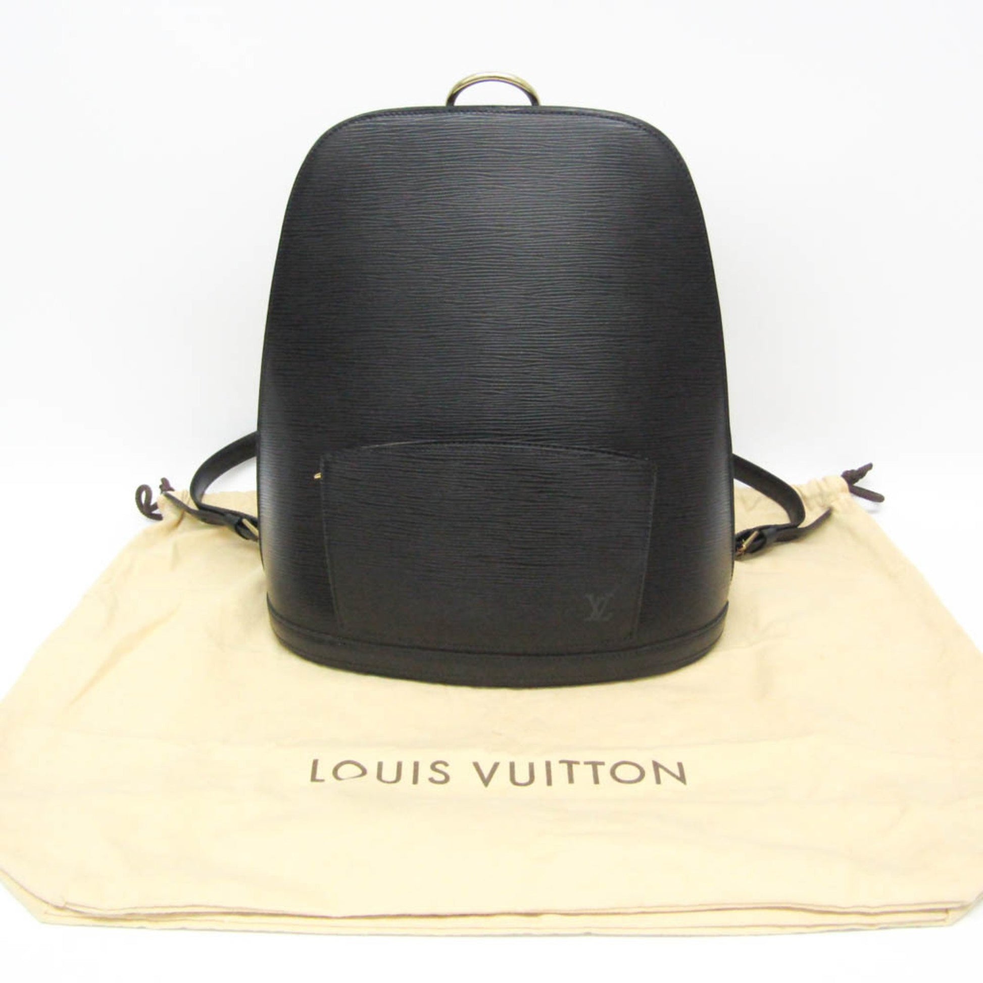 Louis Vuitton Gobelins, Black, Leather, backpack
