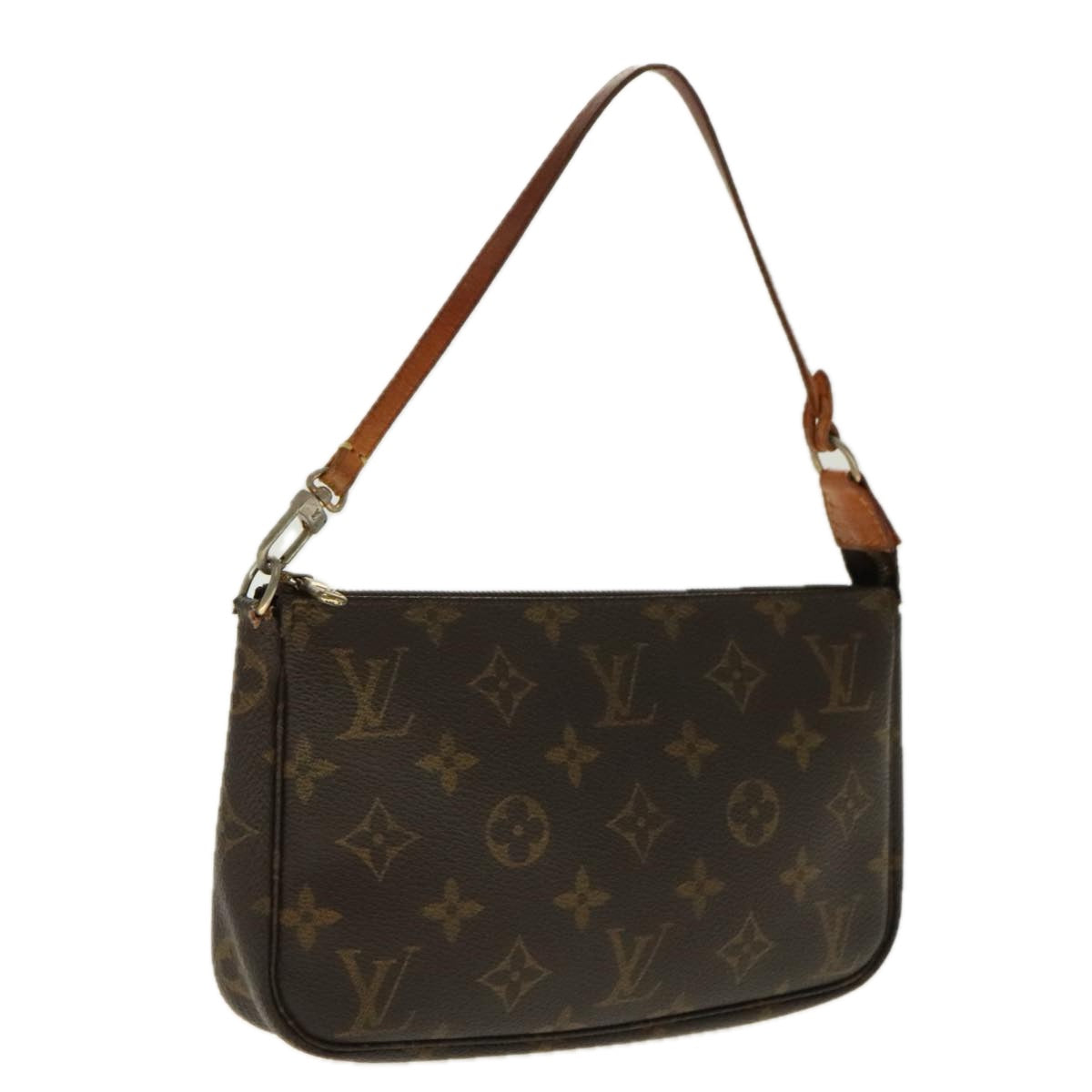 Louis Vuitton Pochette Accessoire, Brown, Canvas, clutch