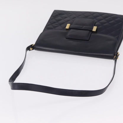 Saint Laurent Vintage Shoulder bag Leather, Navy, Leather, Shoulder Bag