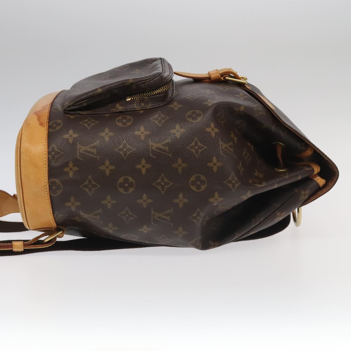 Louis Vuitton Montsouris, Brown, Canvas, backpack