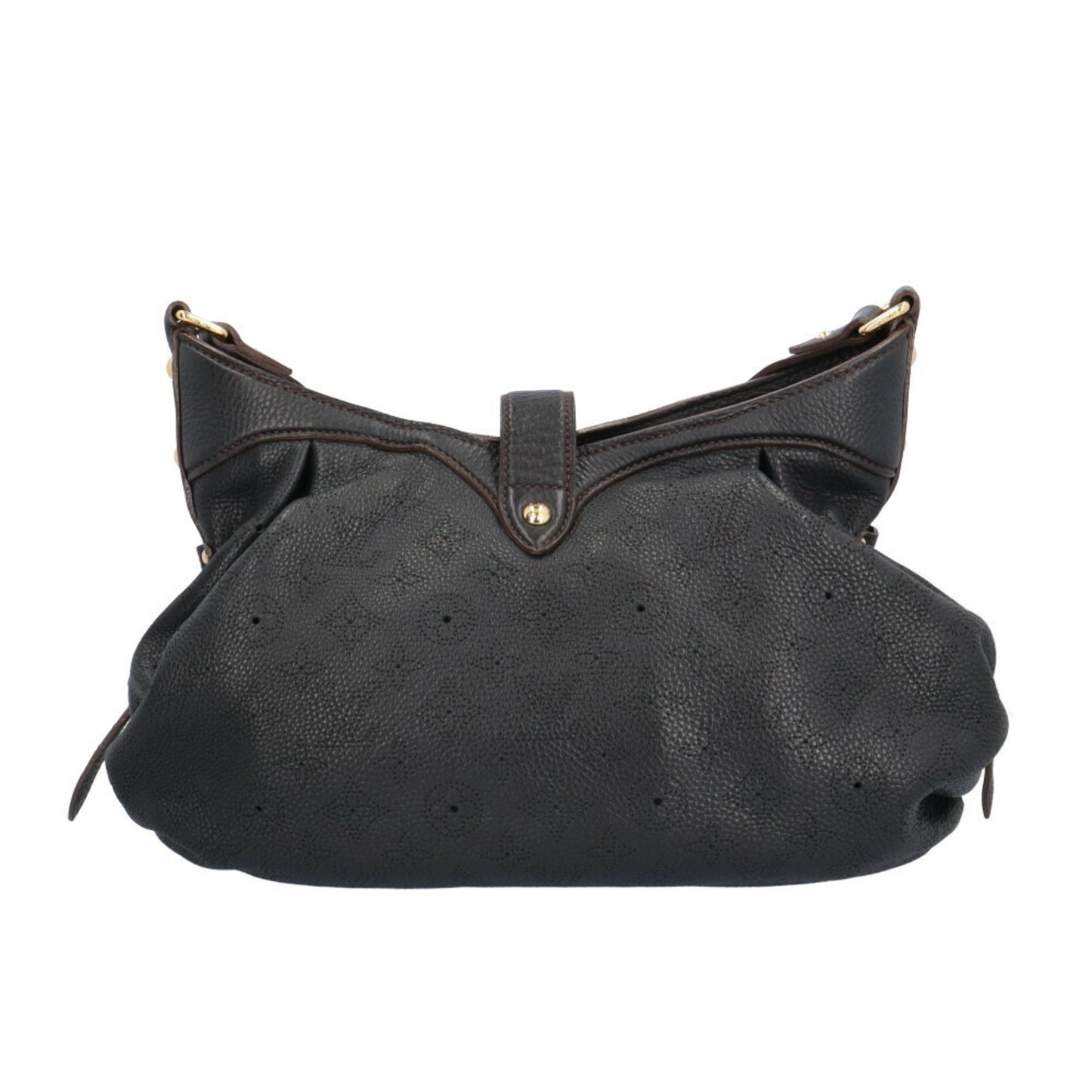 Louis Vuitton Mahina, Black, Leather, shoulder