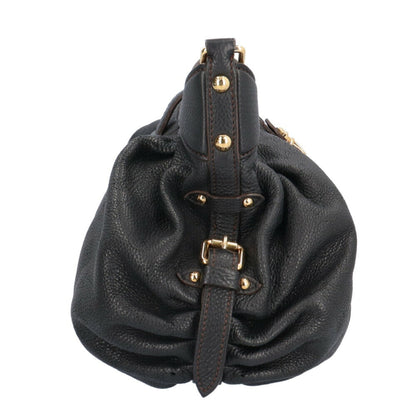 Louis Vuitton Mahina, Black, Leather, shoulder