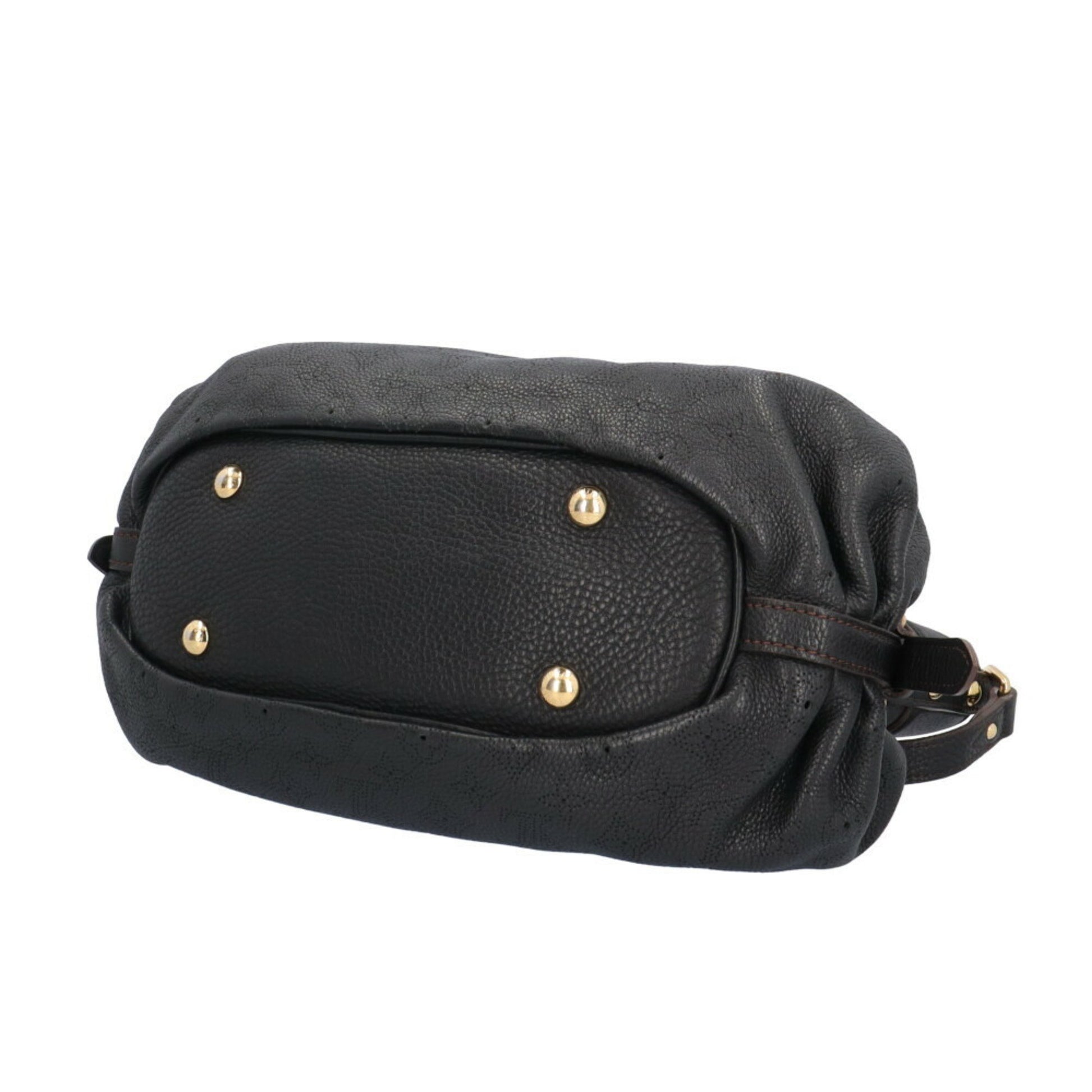 Louis Vuitton Mahina, Black, Leather, shoulder