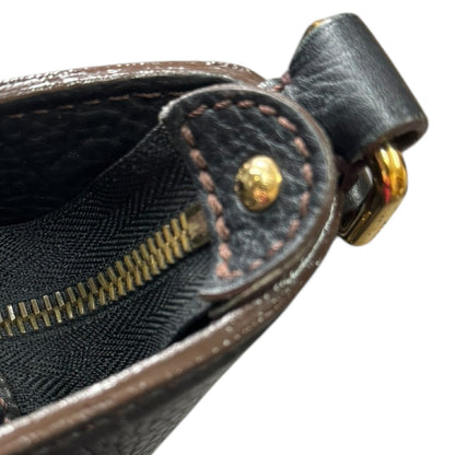 Louis Vuitton Mahina, Black, Leather, shoulder