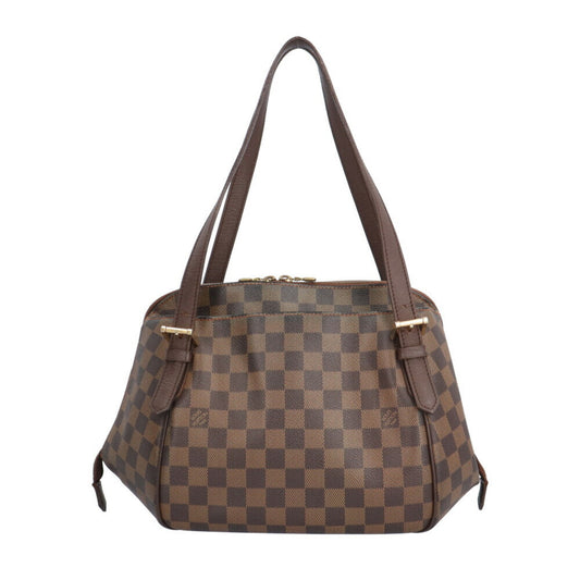 Louis Vuitton Belem MM, Brown, Canvas, shoulder