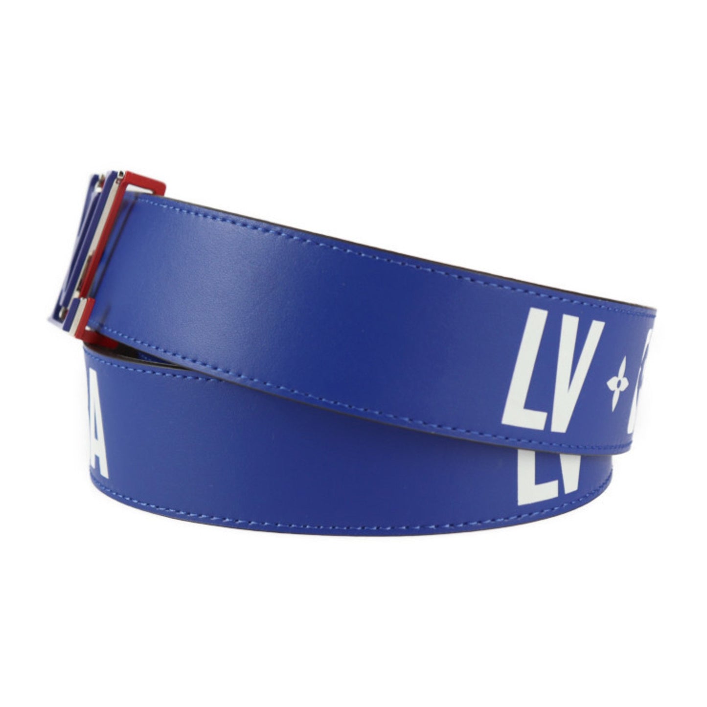 Louis Vuitton x NBA, Blue, Leather, belt