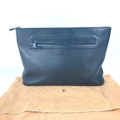 Louis Vuitton Pochette Cosmos, Black, Leather, clutch