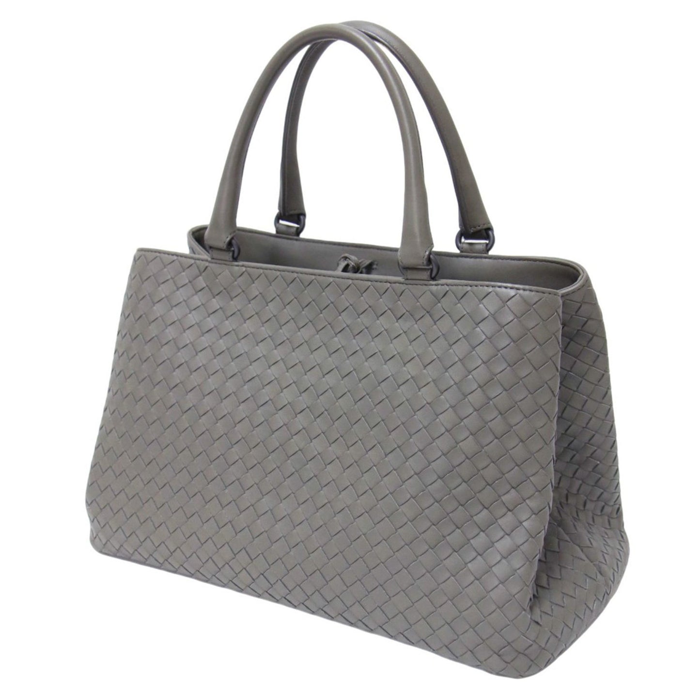 Bottega Veneta Intrecciato, Grey, Leather, handbag