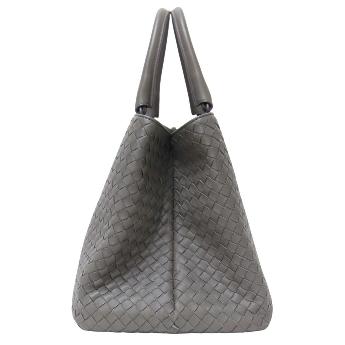 Bottega Veneta Intrecciato, Grey, Leather, handbag