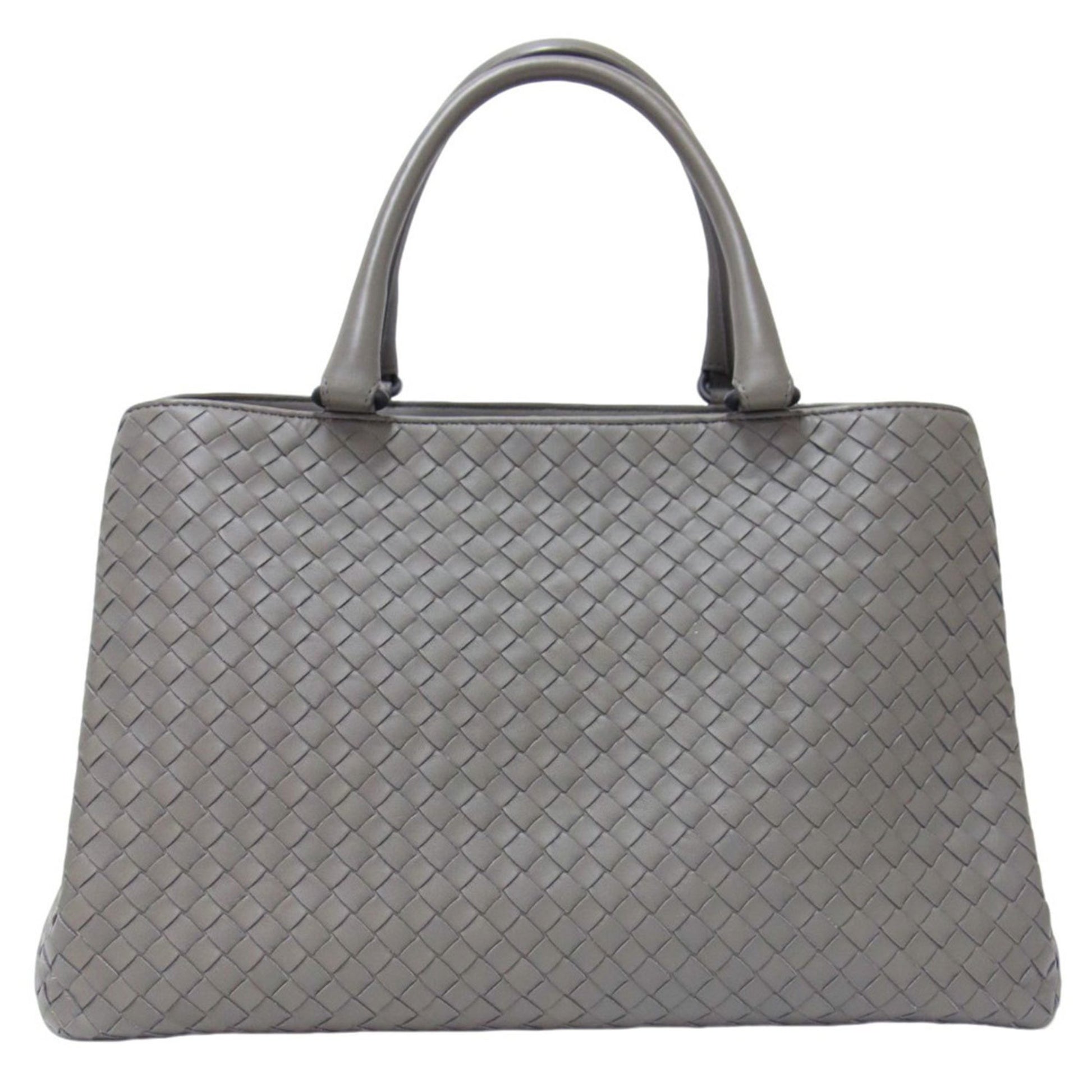 Bottega Veneta Intrecciato, Grey, Leather, handbag