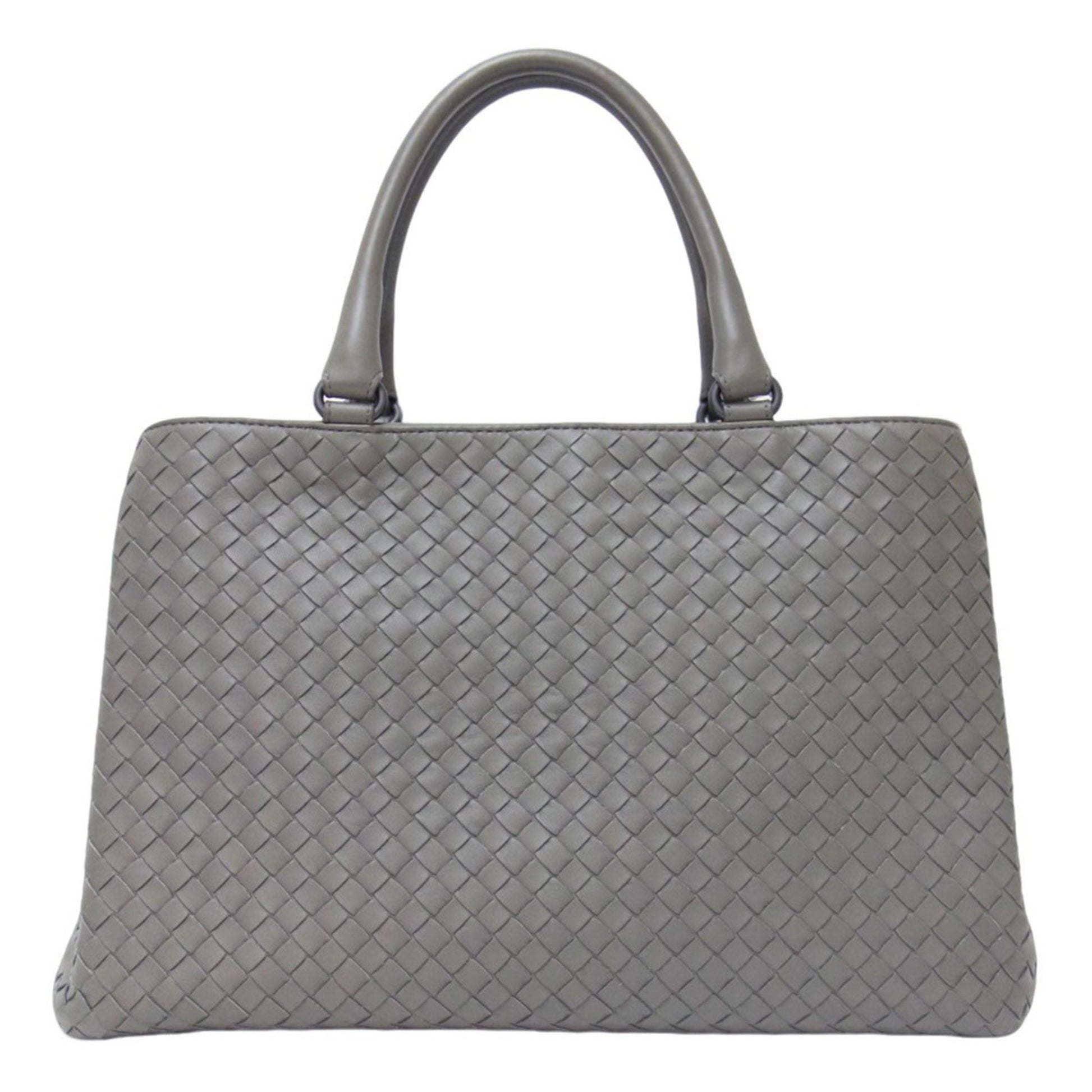 Bottega Veneta Intrecciato, Grey, Leather, handbag