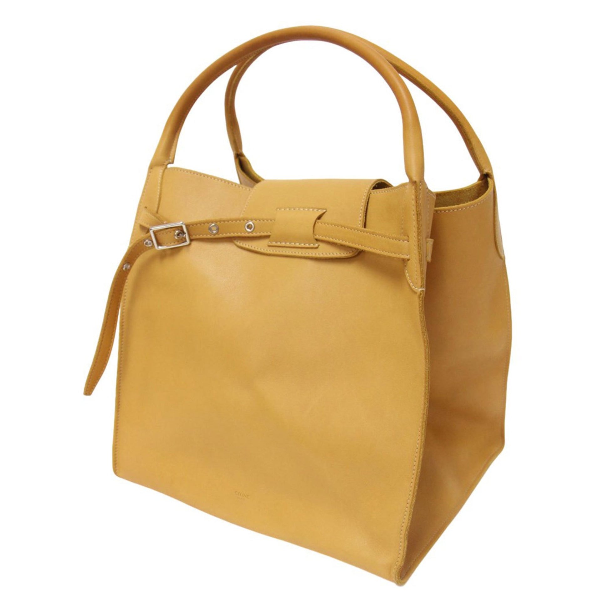 Céline Big bag, Yellow, Leather, handbag