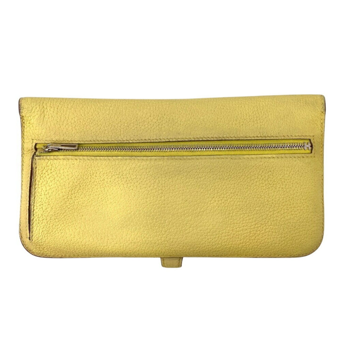 Hermès Dogon, Yellow, Leather, wallet