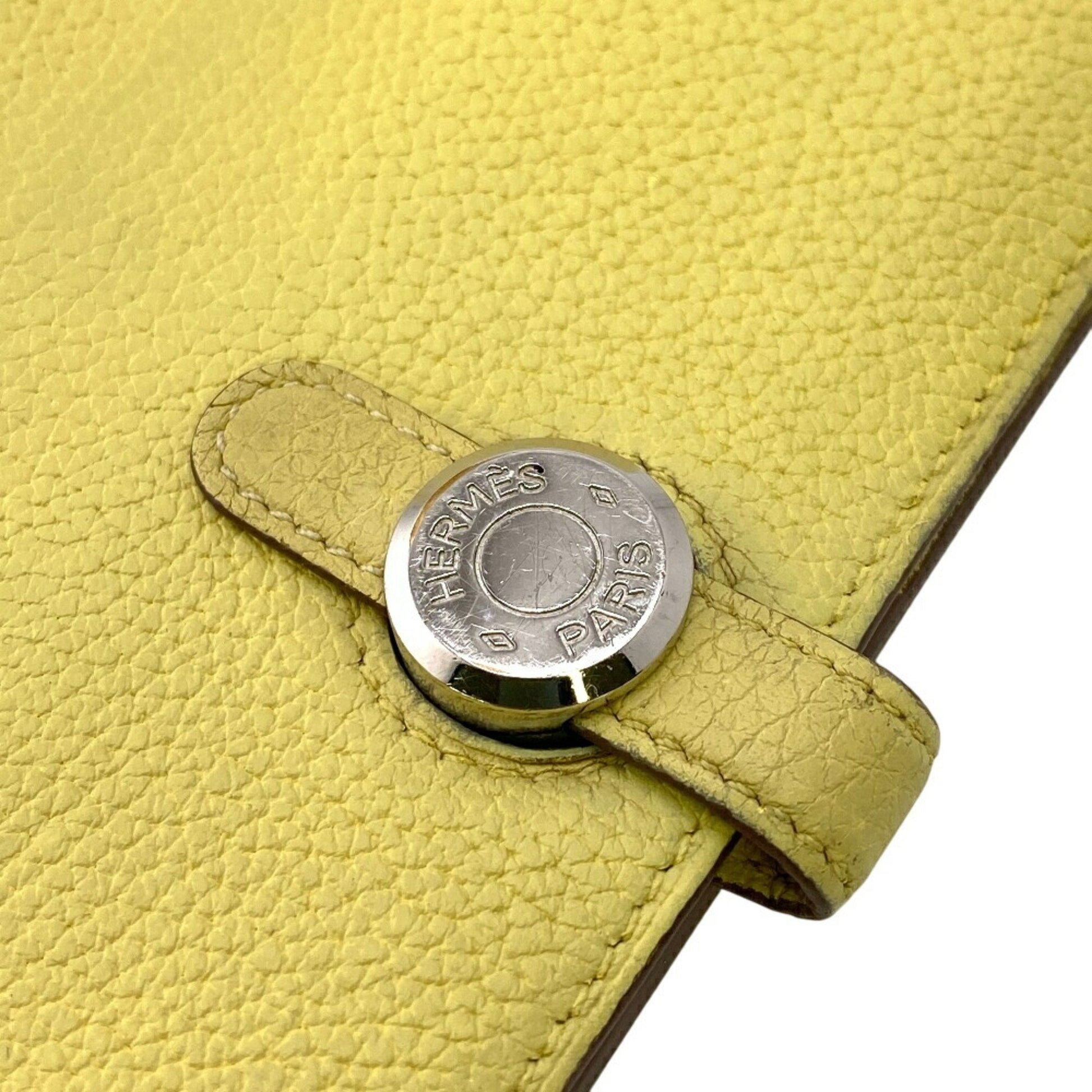 Hermès Dogon, Yellow, Leather, wallet