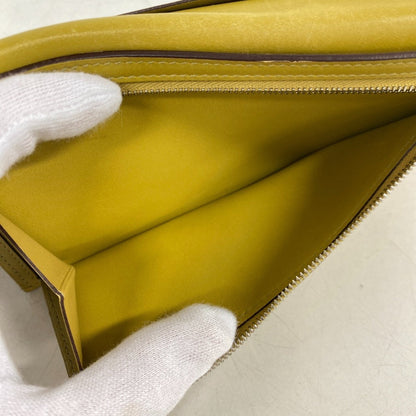 Hermès Béarn, Yellow, Leather, wallet
