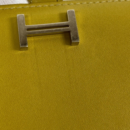 Hermès Béarn, Yellow, Leather, wallet