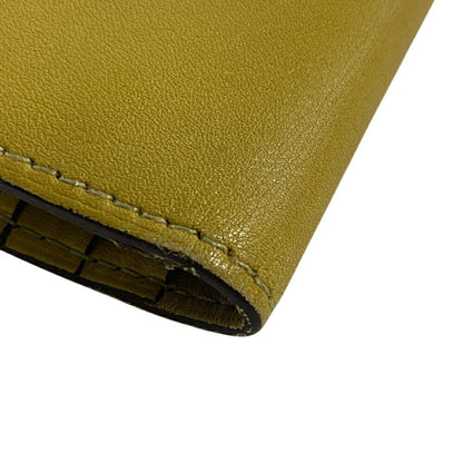 Hermès Béarn, Yellow, Leather, wallet