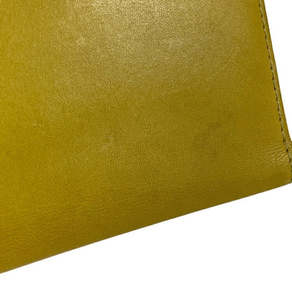 Hermès Béarn, Yellow, Leather, wallet