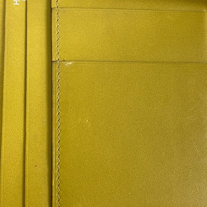 Hermès Béarn, Yellow, Leather, wallet