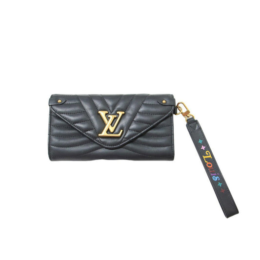 Louis Vuitton New Wave, Black, Leather, wallet