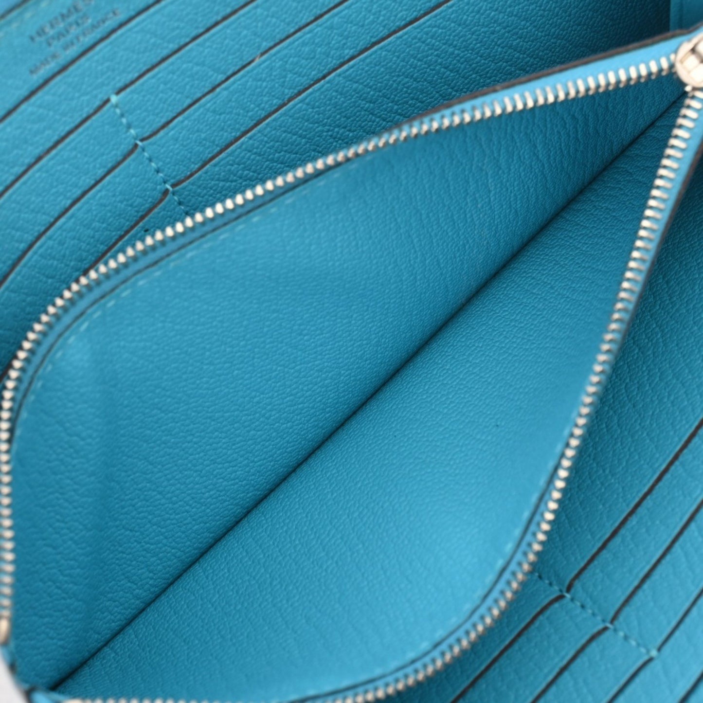 Hermès Azap, Blue, Leather, wallet