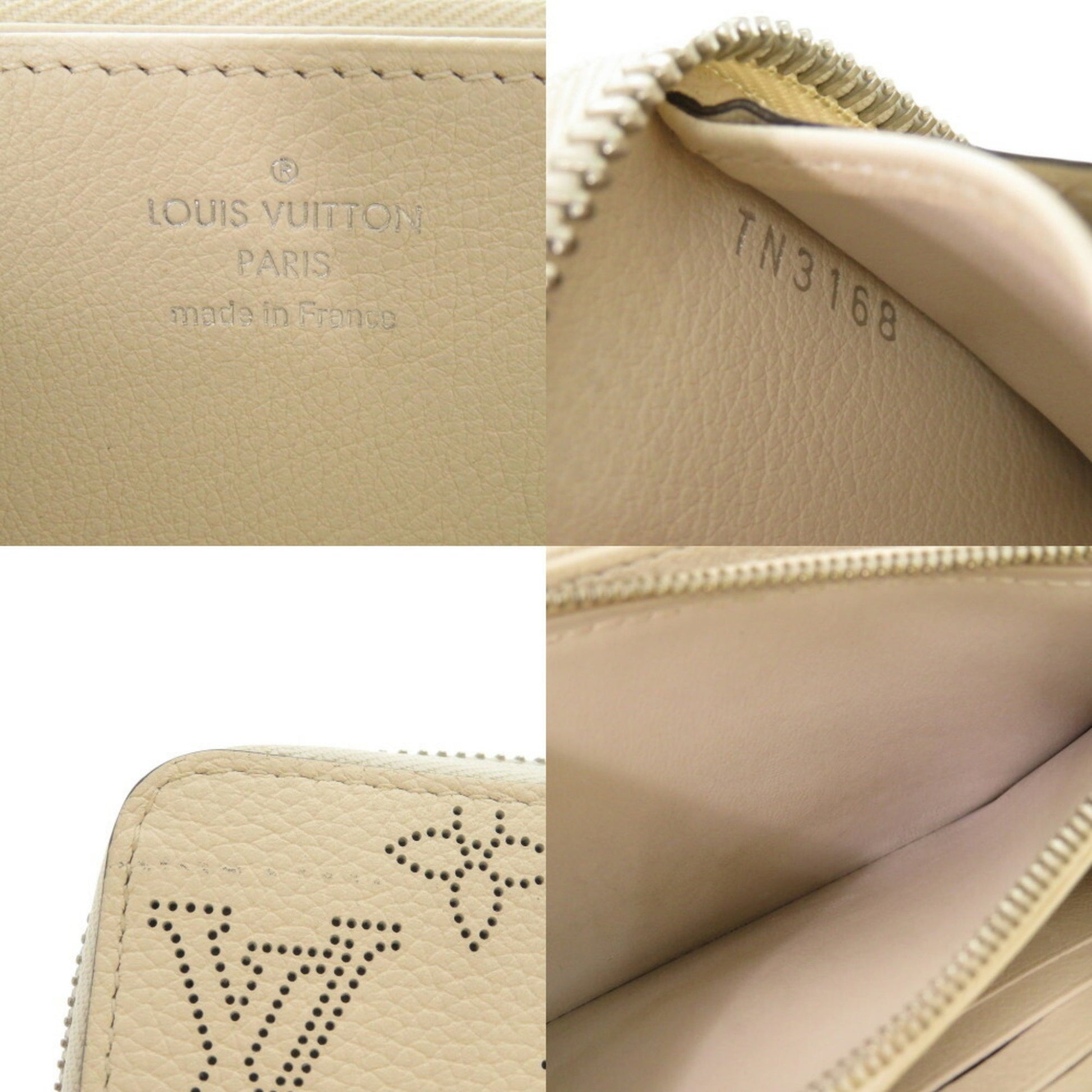 Louis Vuitton Portefeuille zippy, Ecru, Leather, wallet