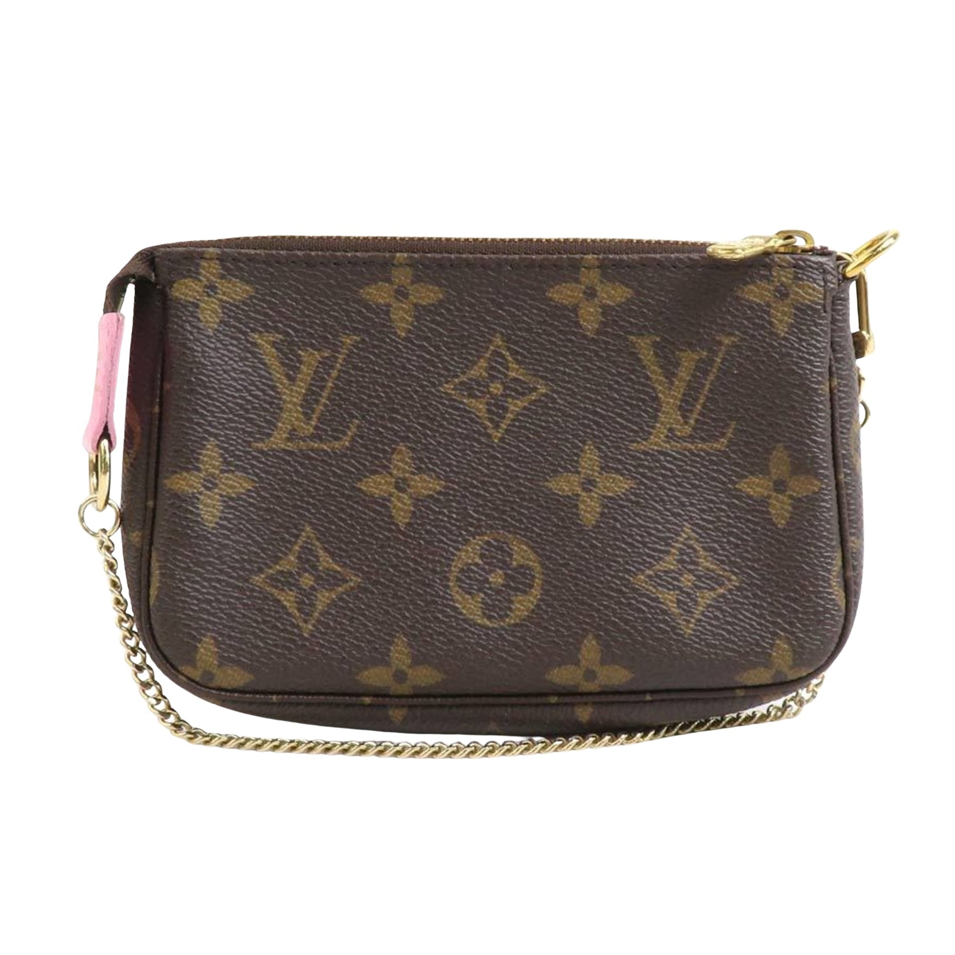 Louis Vuitton Mini Pochette Accessoires, Brown, Canvas, clutch