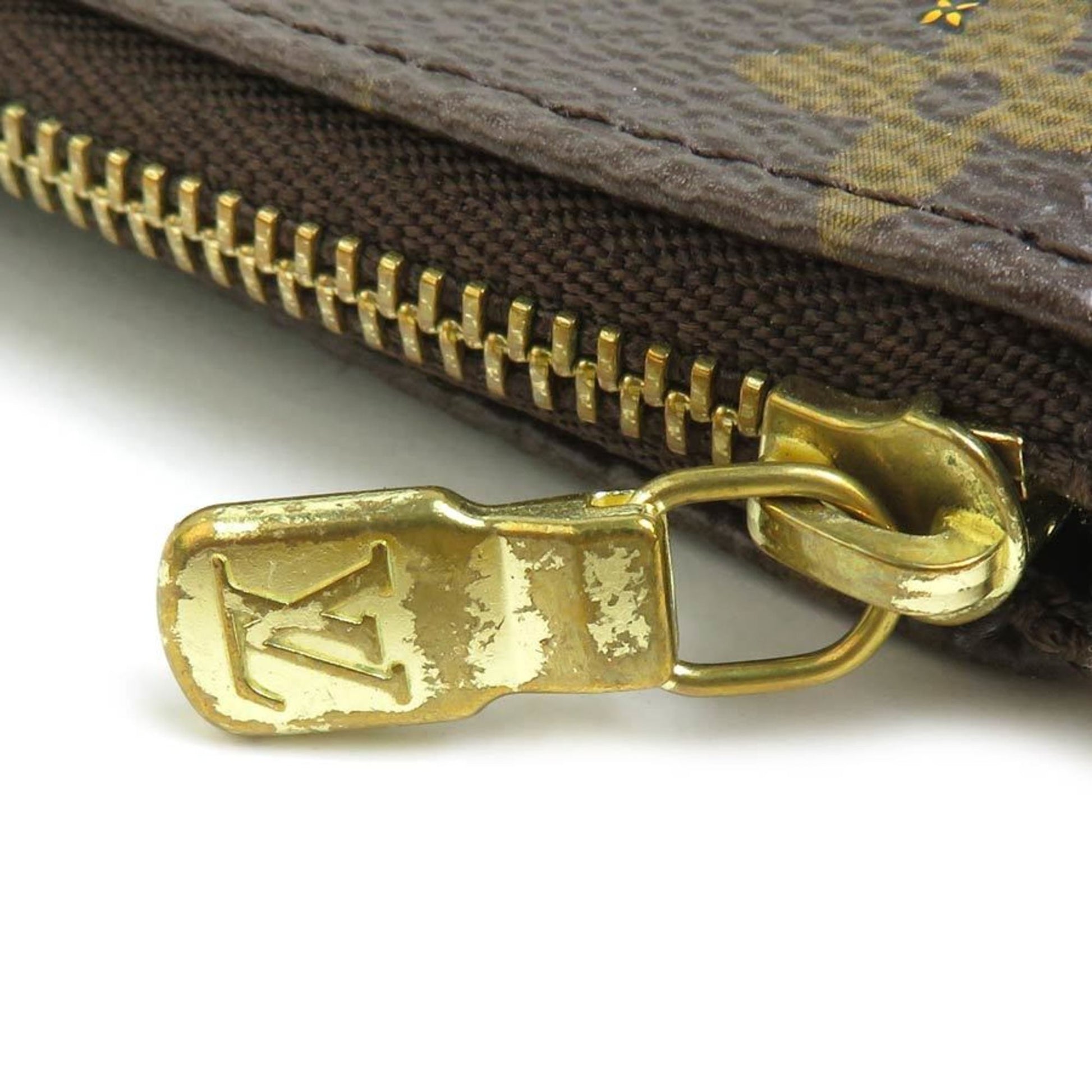 Louis Vuitton Mini Pochette Accessoires, Brown, Canvas, clutch