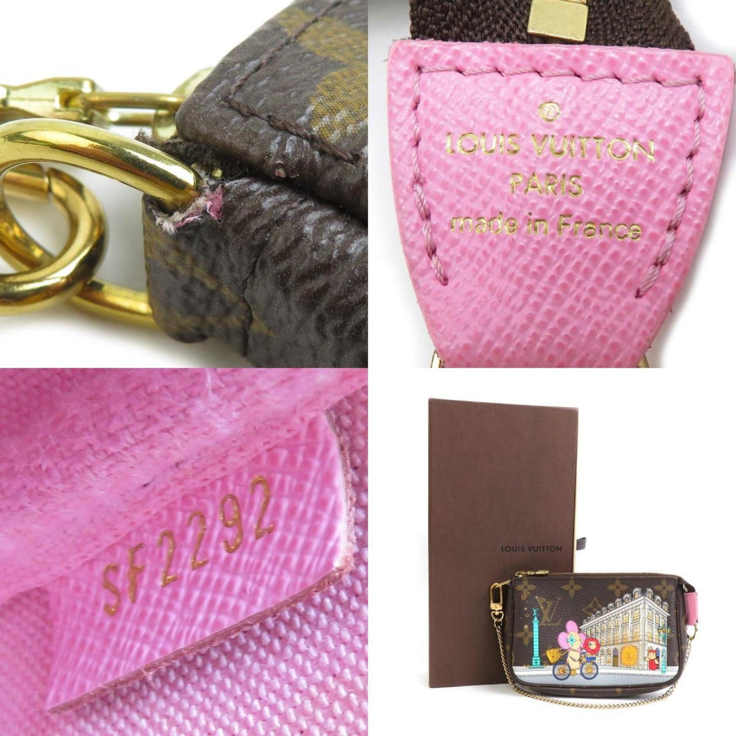 Louis Vuitton Mini Pochette Accessoires, Brown, Canvas, clutch