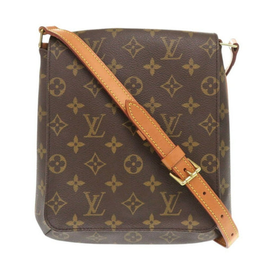 Louis Vuitton Musette Salsa, Brown, Canvas, shoulder