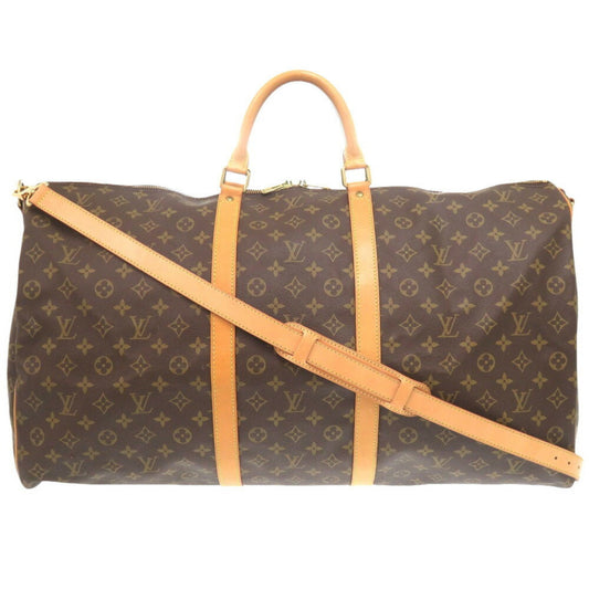 Louis Vuitton Keepall Bandoulière 60, Brown, Canvas, travel