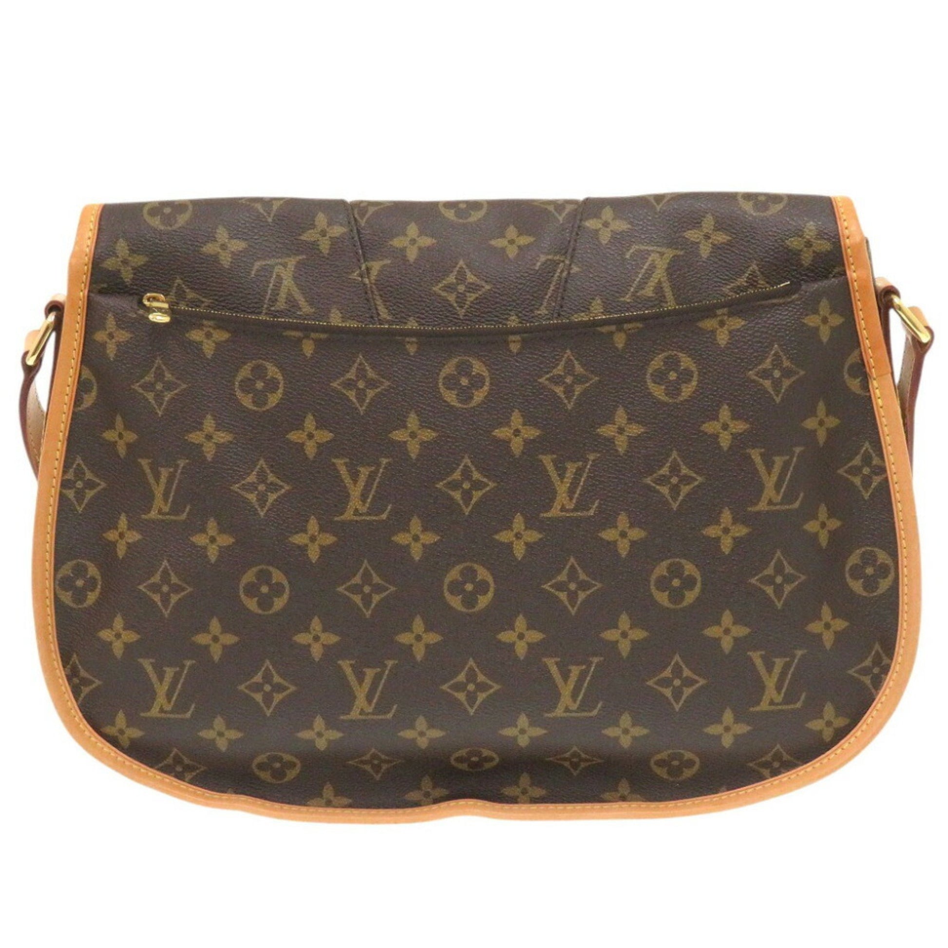 Louis Vuitton Menilmontant, Brown, Canvas, shoulder