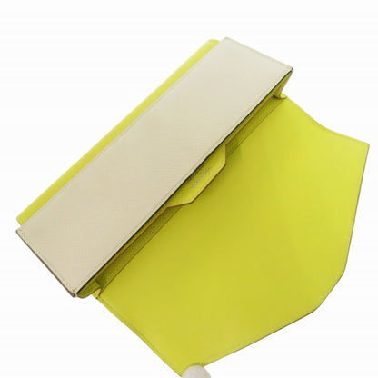 Hermès Passant, Yellow, Leather, wallet