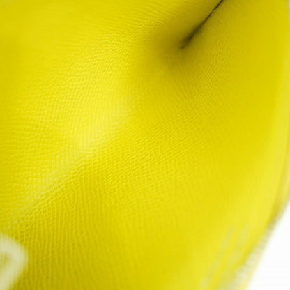 Hermès Passant, Yellow, Leather, wallet