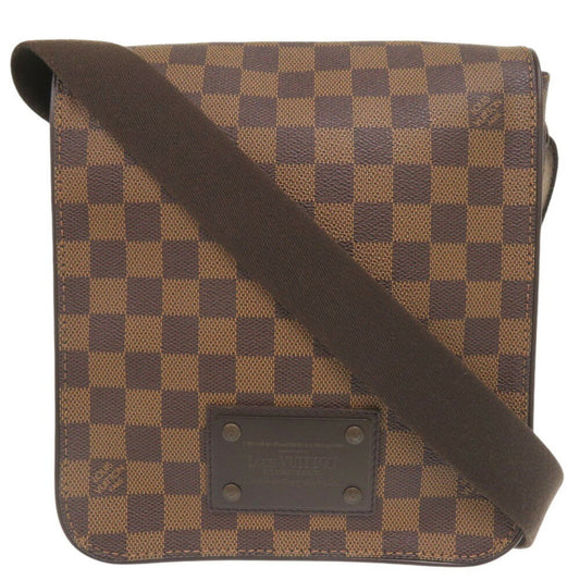 Louis Vuitton Brooklyn, Brown, Canvas, shoulder