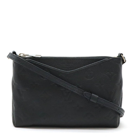 Louis Vuitton Pallas, Black, Leather, shoulder