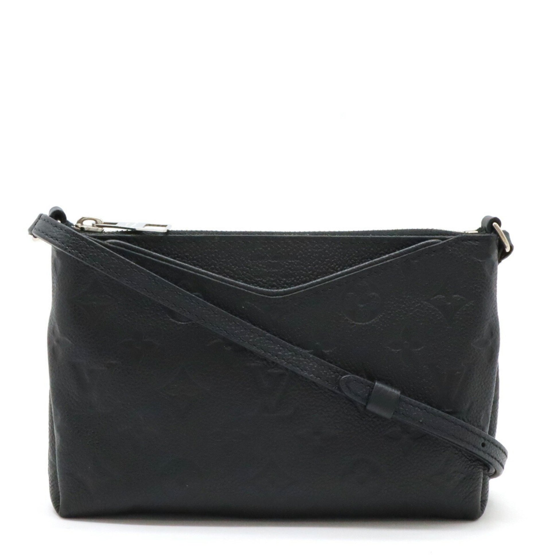 Louis Vuitton Pallas, Black, Leather, shoulder