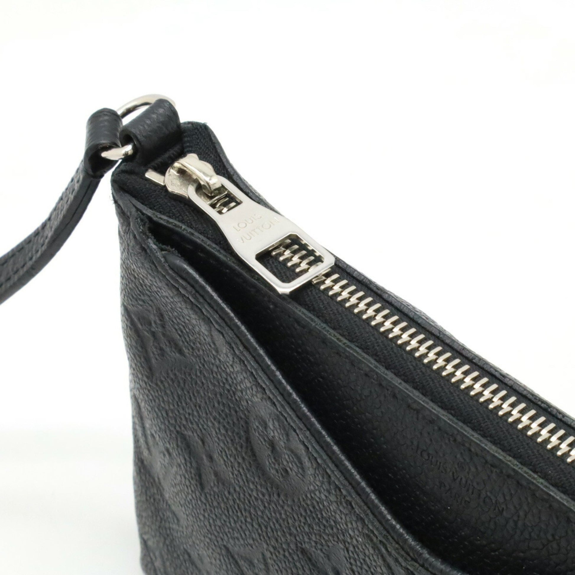 Louis Vuitton Pallas, Black, Leather, shoulder
