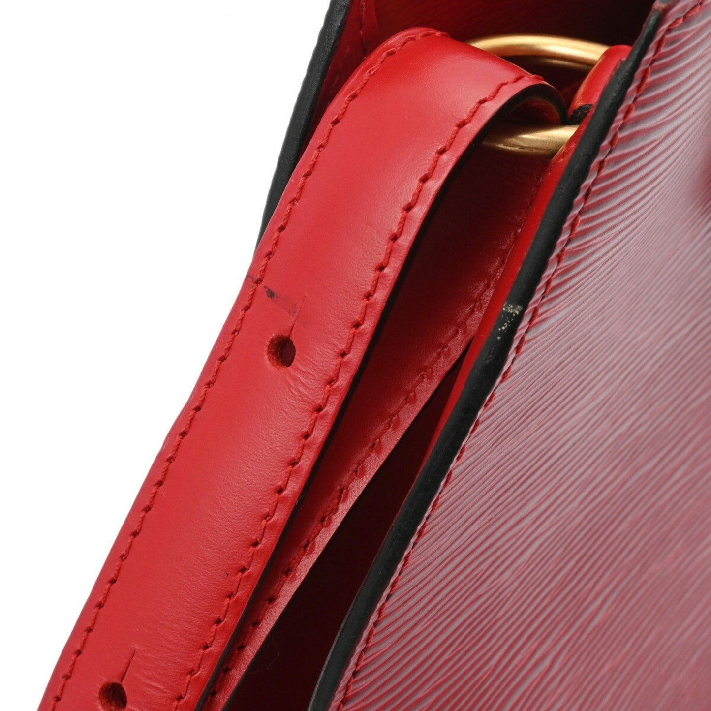 Louis Vuitton Cluny, Red, Leather, shoulder