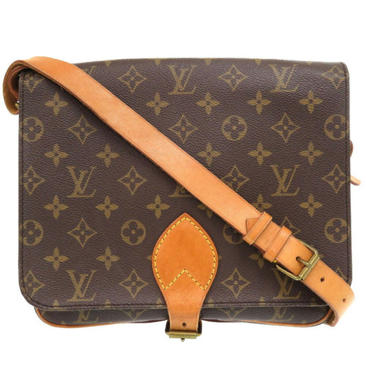 Louis Vuitton Cartouchiere, Brown, Canvas, shoulder