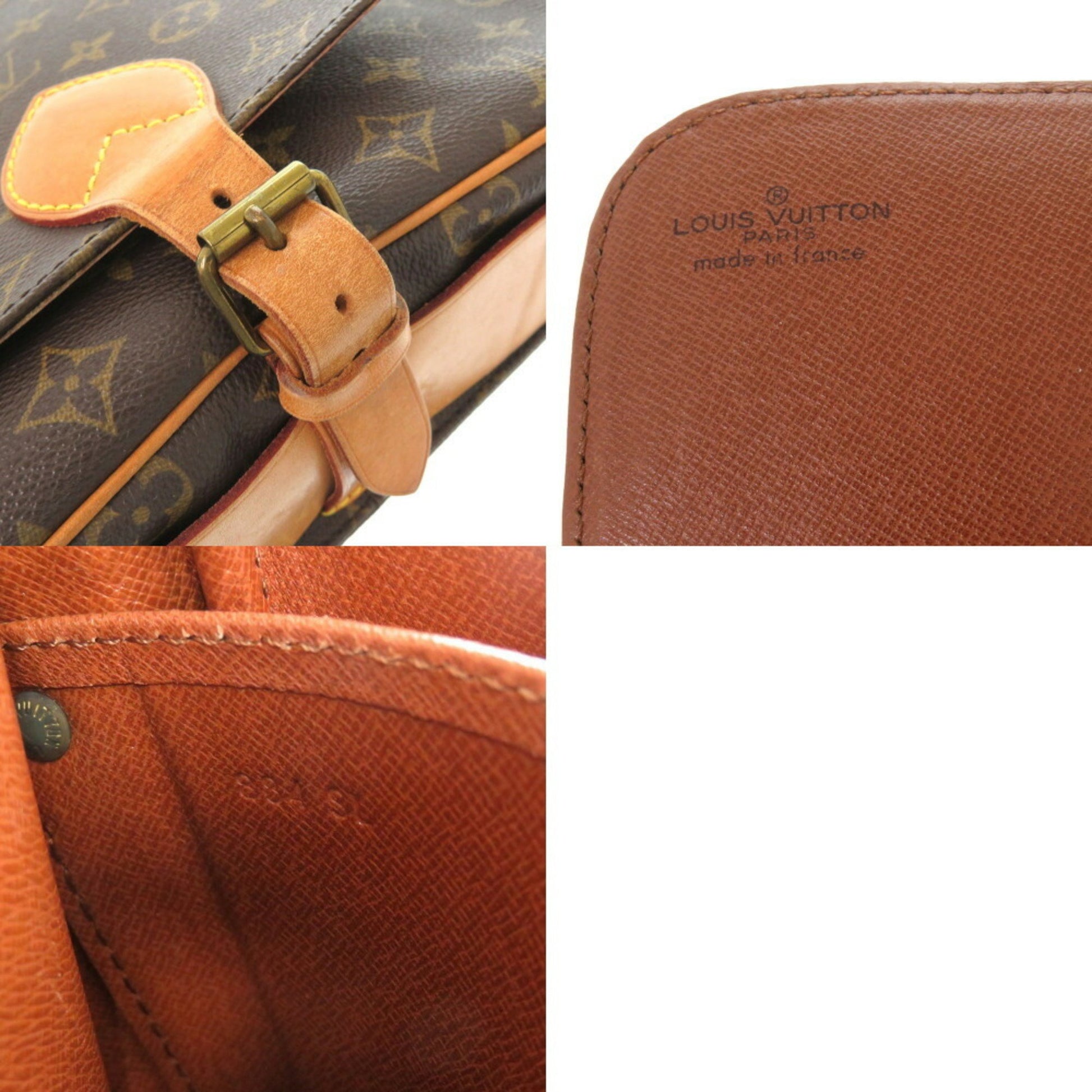 Louis Vuitton Cartouchiere, Brown, Canvas, shoulder