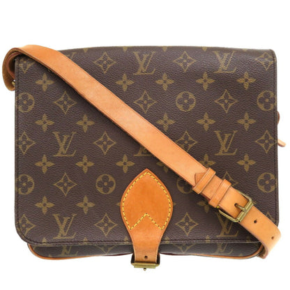 Louis Vuitton Cartouchiere, Brown, Canvas, shoulder