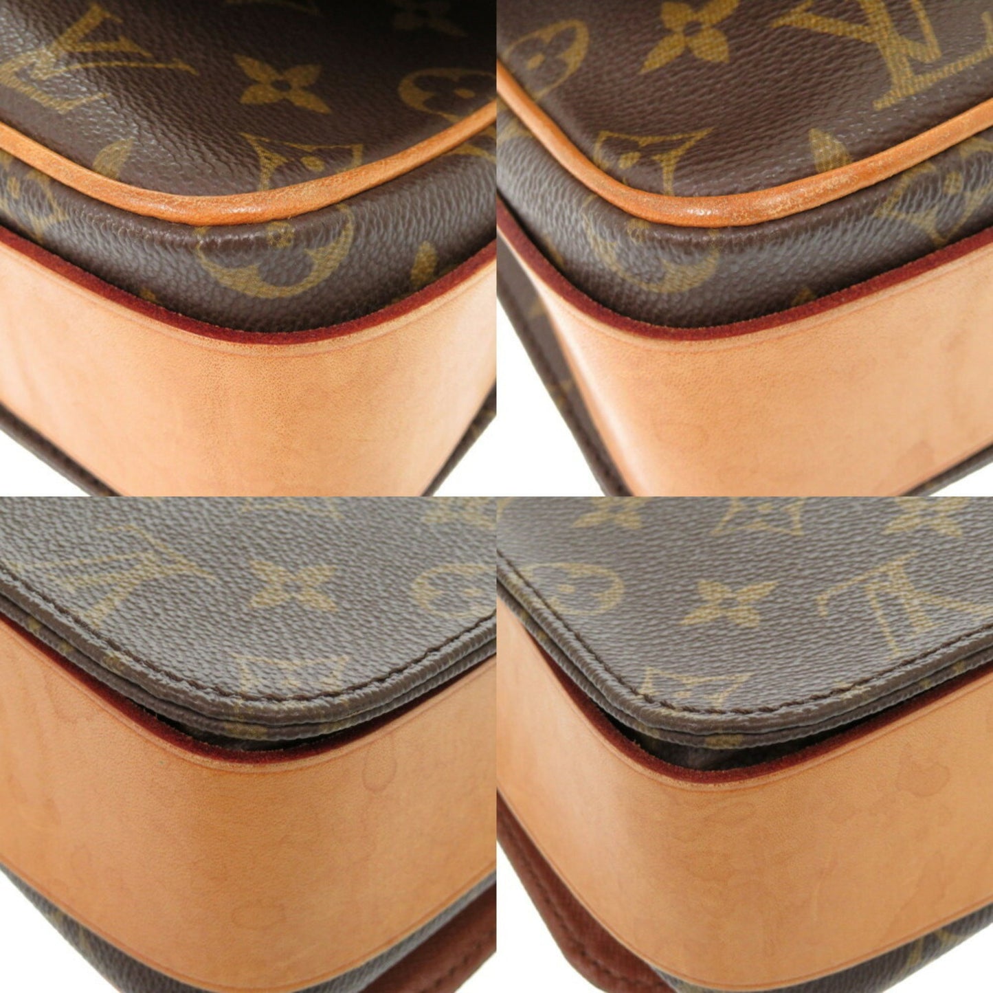 Louis Vuitton Cartouchiere, Brown, Canvas, shoulder