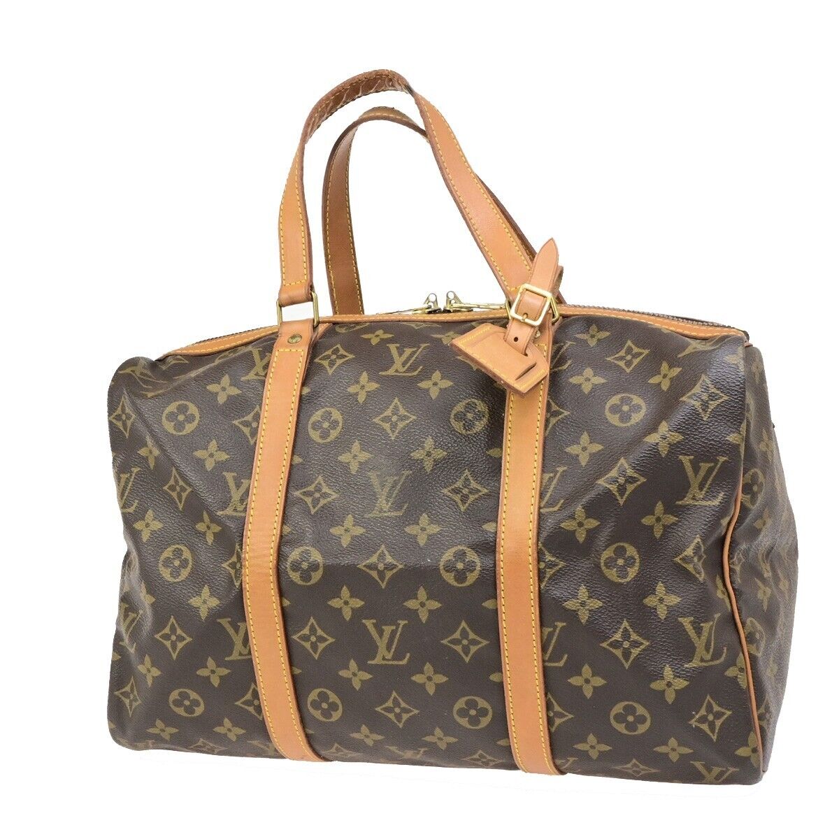 Louis Vuitton Sac Souple, Brown, Canvas, travel