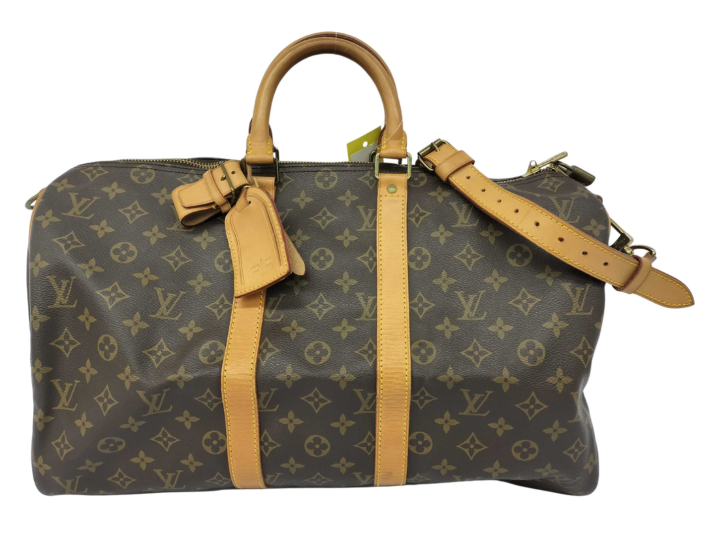 Louis Vuitton Keepall Bandouliere Bag Monogram Canvas, BROWN, CANVAS, Travel bag
